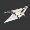 Futuristic Silver Aircraft With Streamlined Design Sleek Wings And Advanced Structural Details